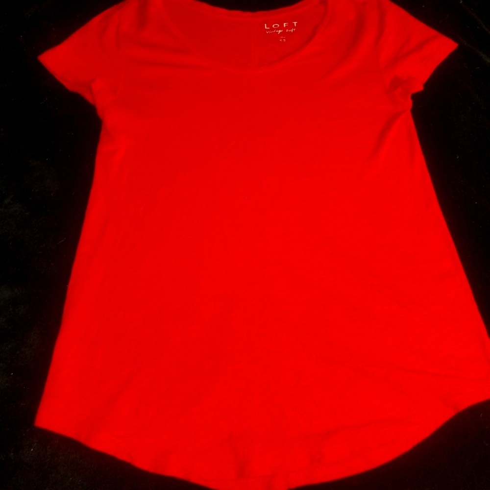 LOFT "vintage soft" T-shirt red, size XS